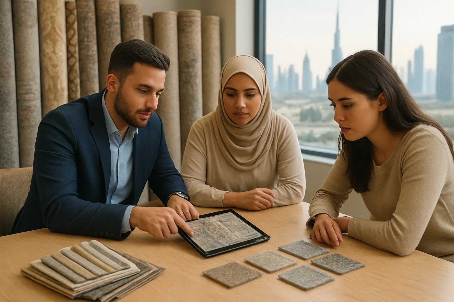 Carpet consultation and samples Dubai