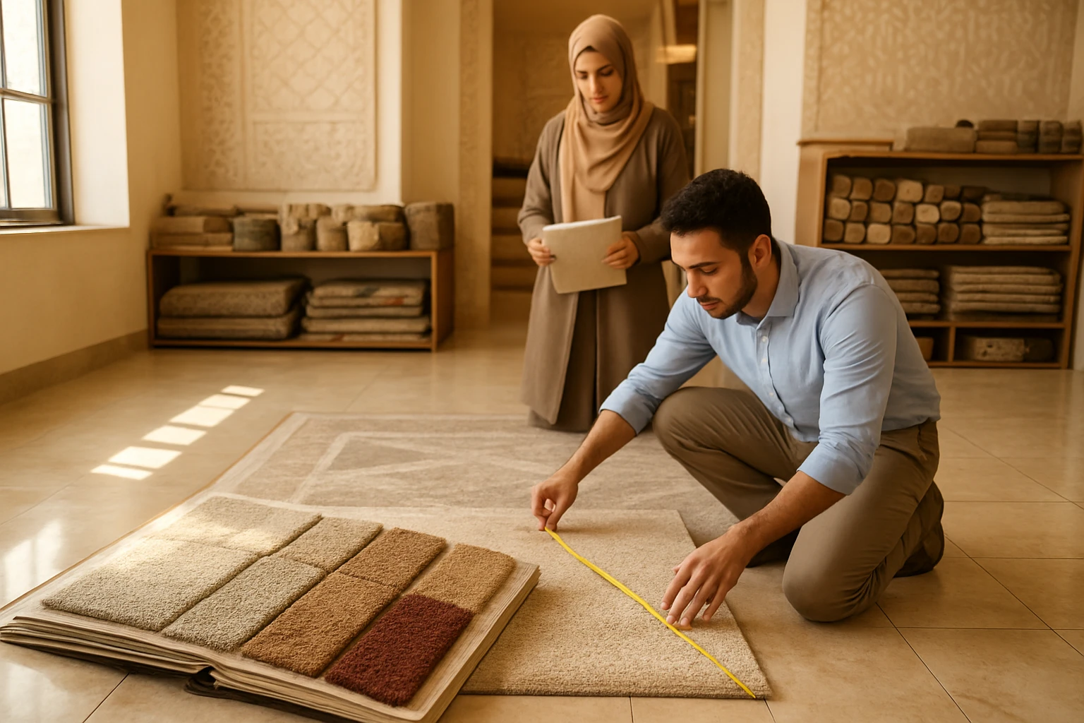 Carpet shop samples in Dubai