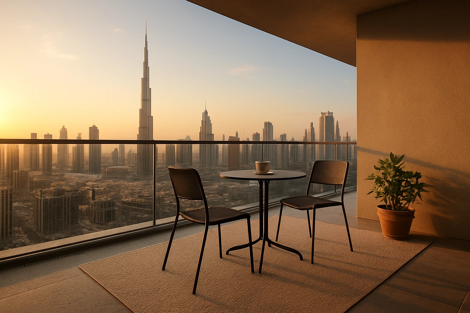 Outdoor carpet on Dubai balcony